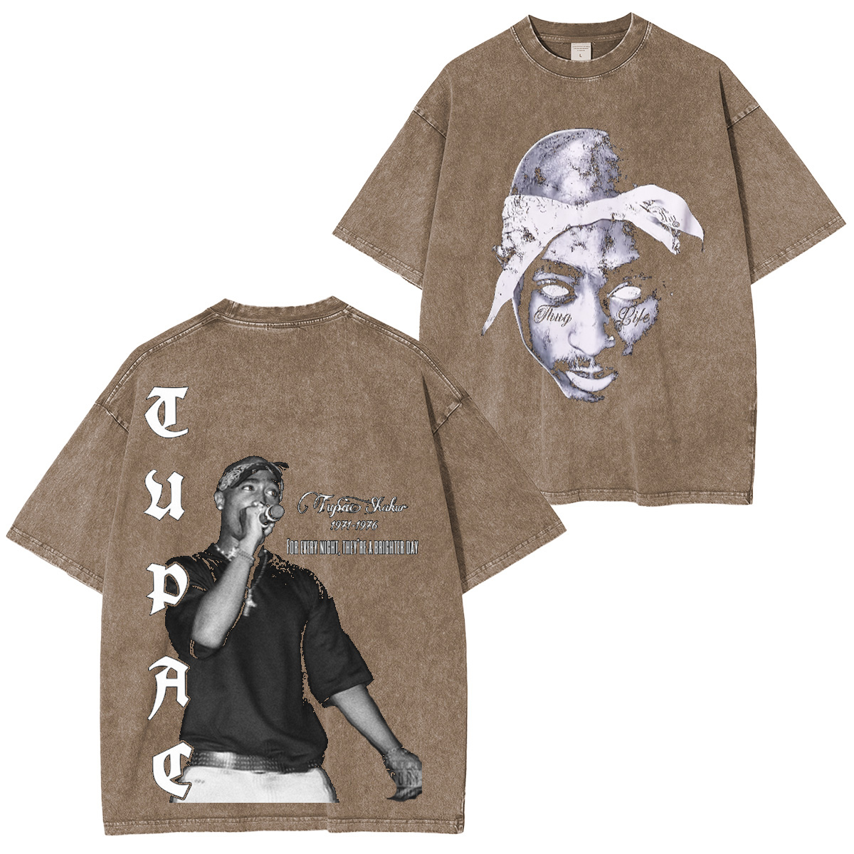 Tupac Shakur Washed Unisex T-Shirt