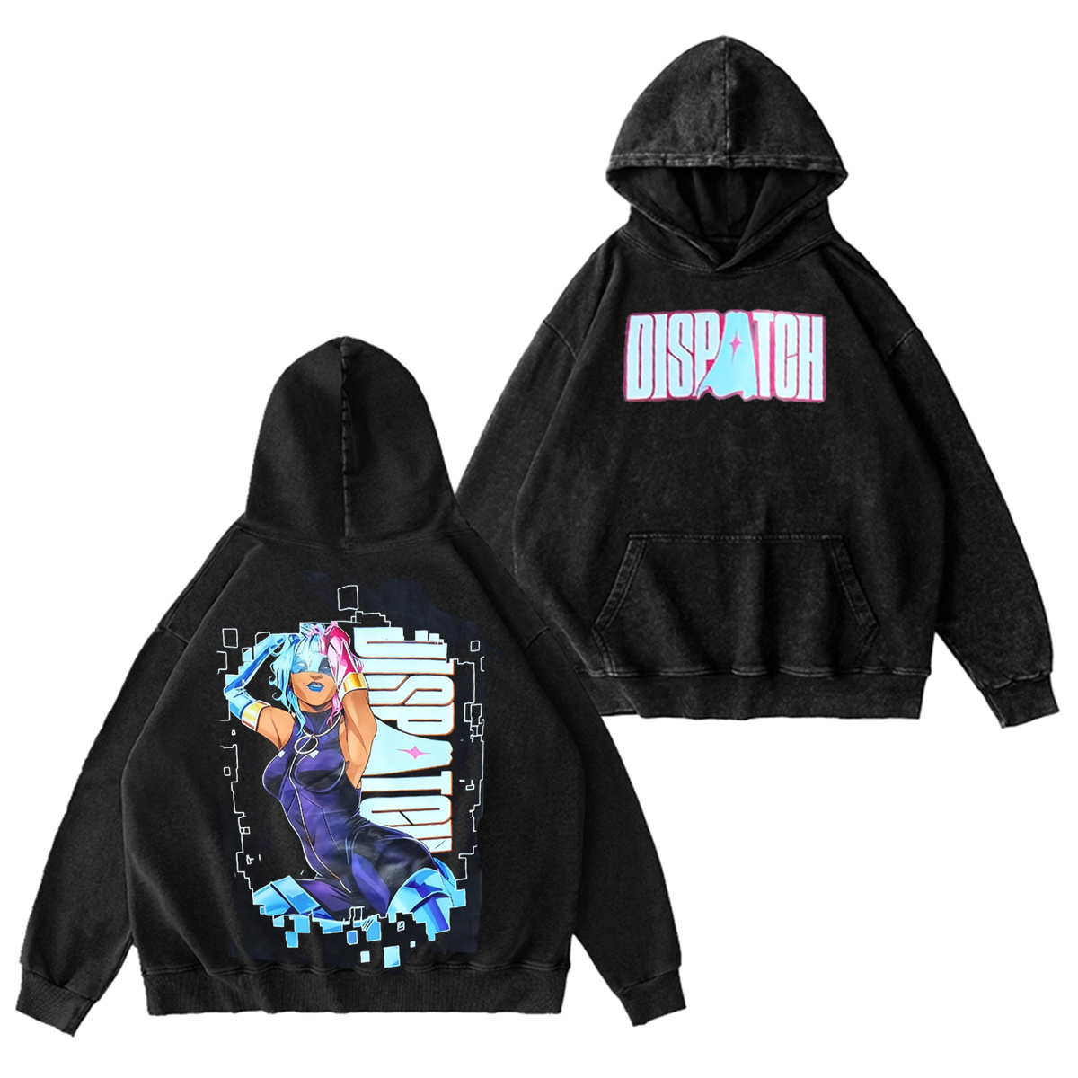 Dispatch Game Characters Graphic Oversized Washed T-shirt/Crewneck/Hoodie