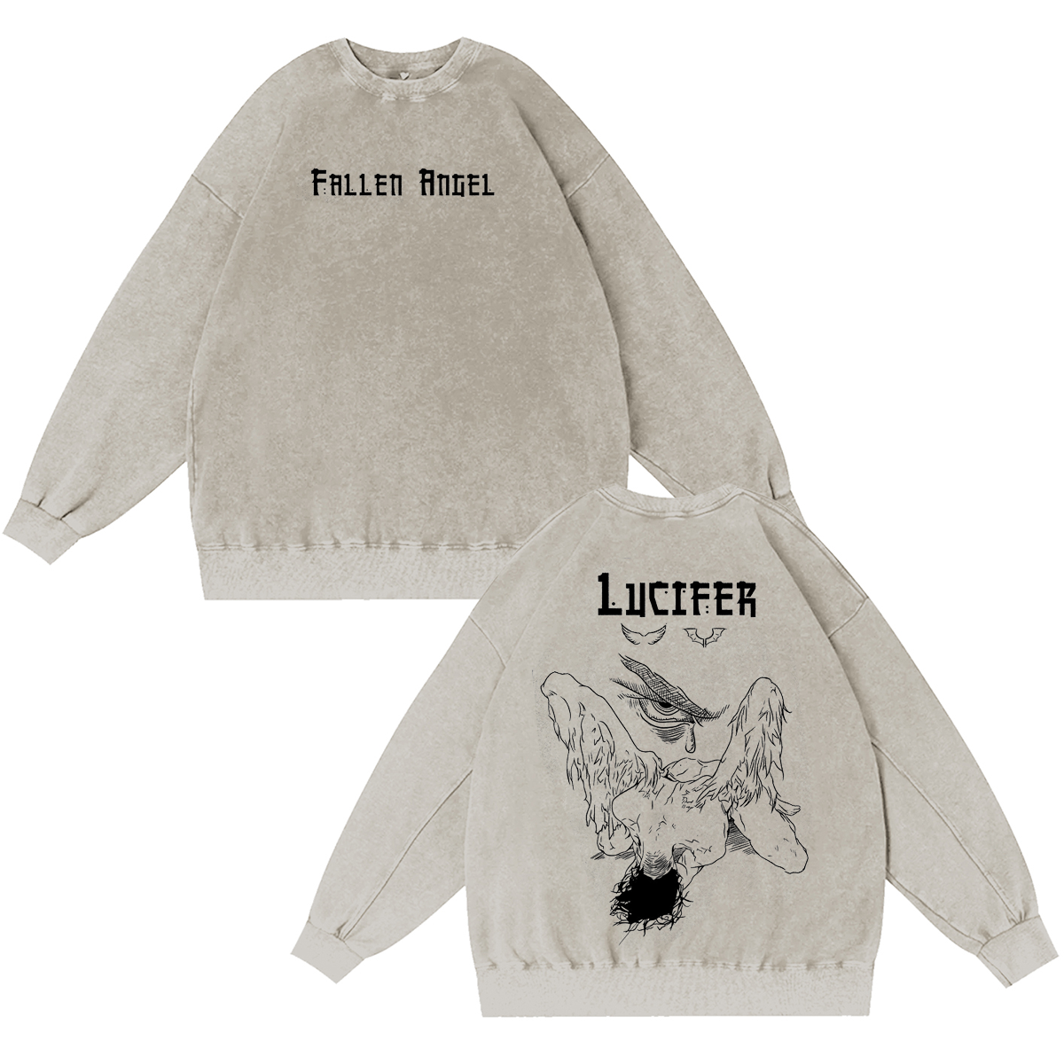 Lucifer Fallen Angel Vintage Washed T-shirt/Crewneck/Hoodie