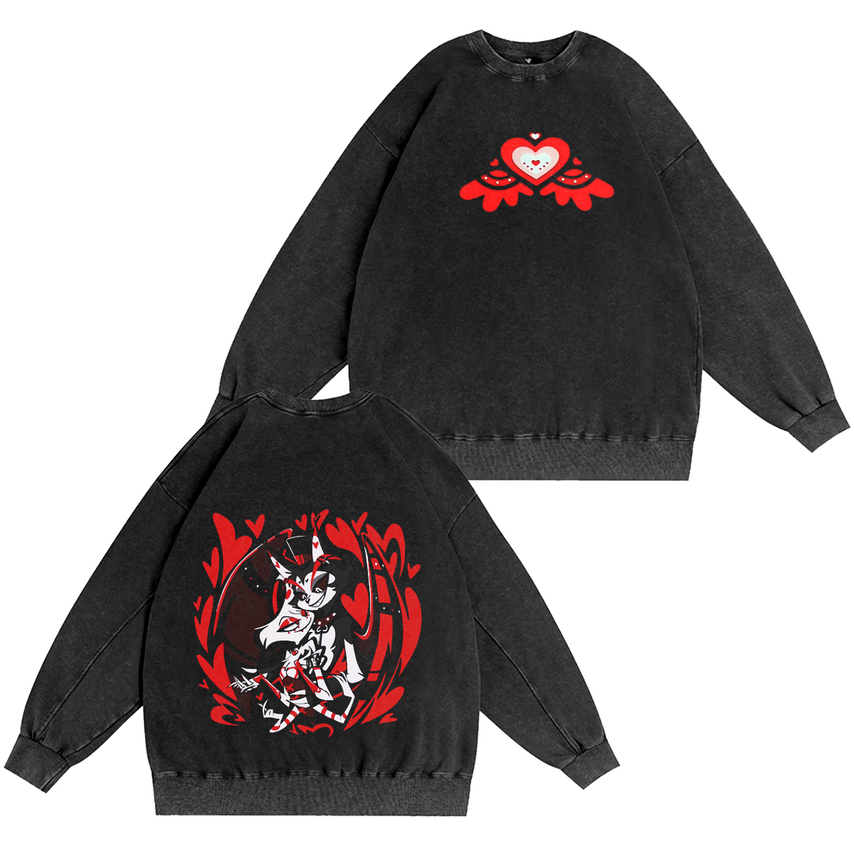 Hazbin Hotel Hell Inn Cartoon Pattern Printed Terrifier Oversized Unisex T-shirt/Crewneck/Hoodie