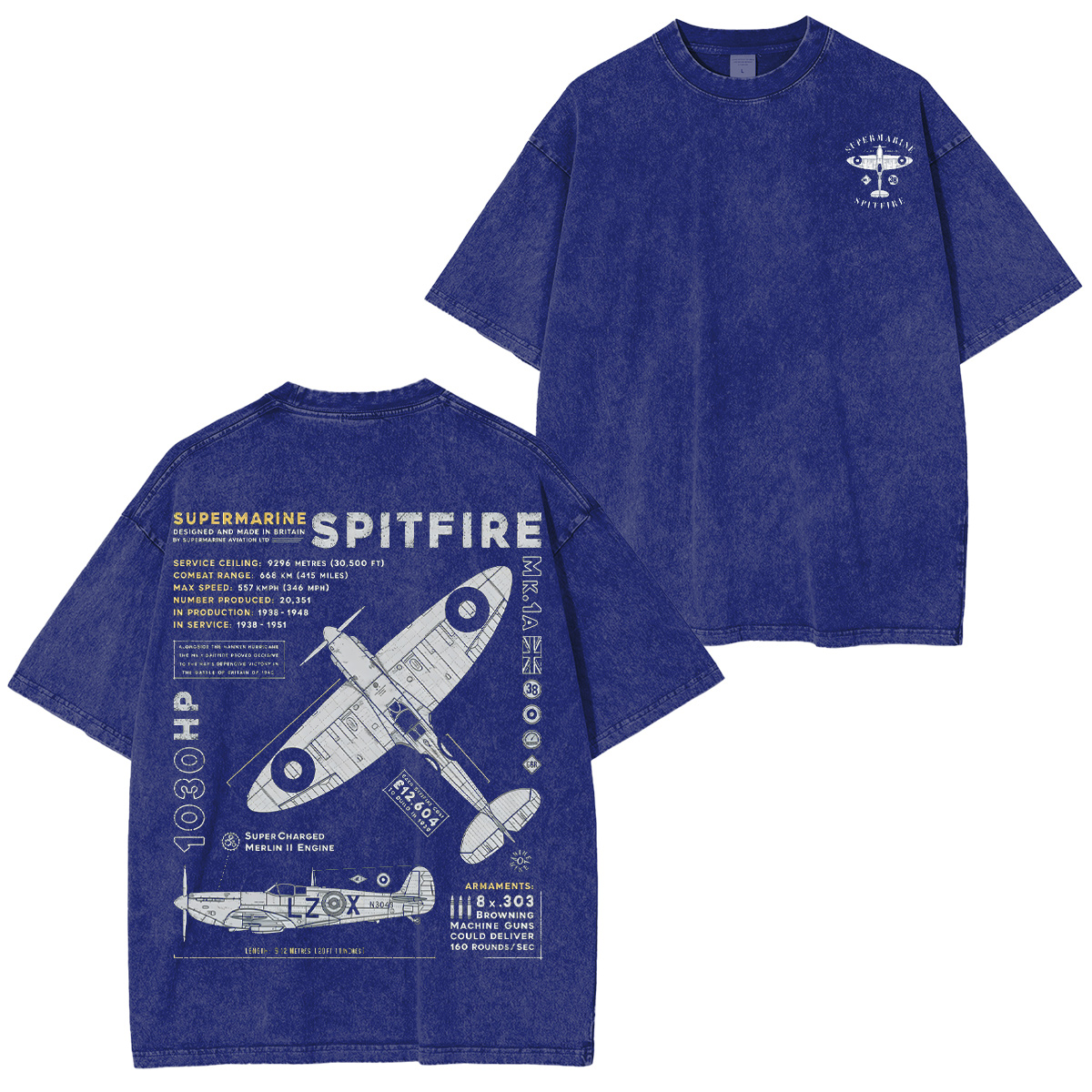 Supermarine Spitfire MK1 Oversized T-shirt/Crewneck/Hoodie
