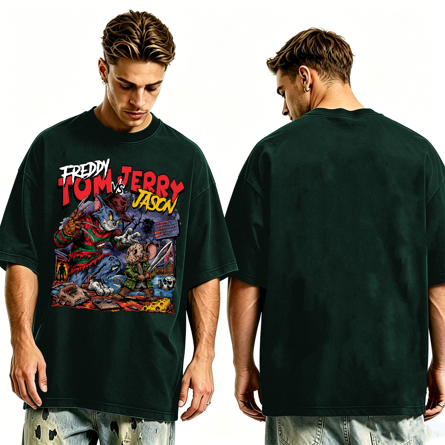 Horror Parody Washed T-shirt/Crewneck/Hoodie