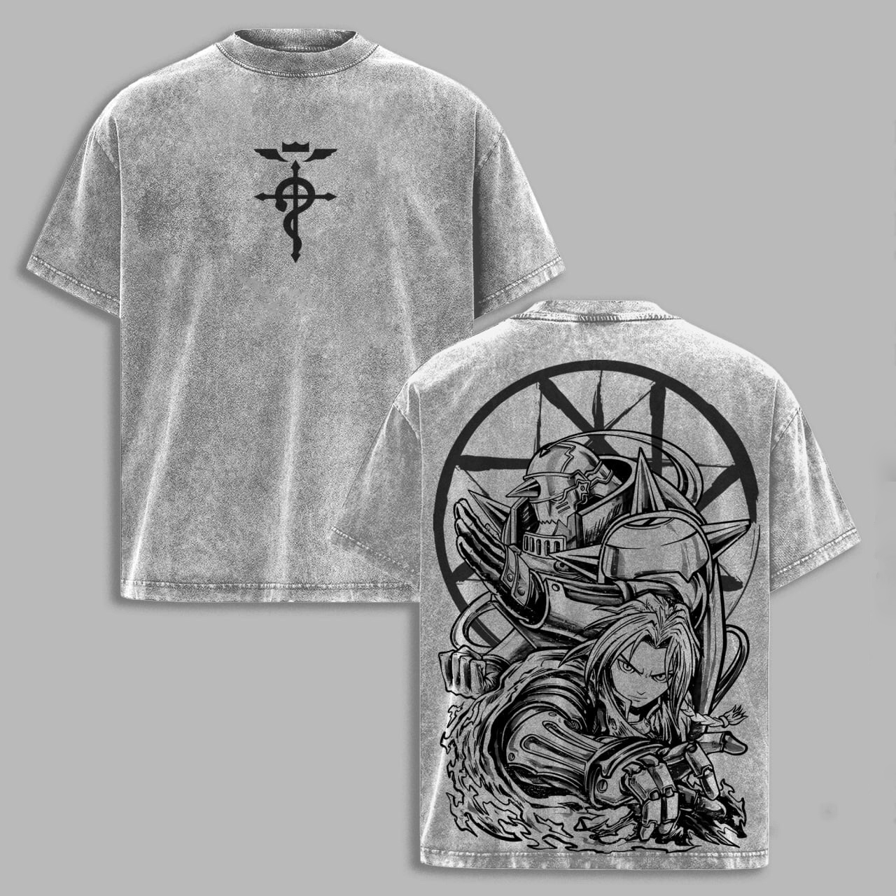 Fullmetal Alchemist Elric Brothers Double Vintage Washed T-shirt/Crewneck/Hoodie