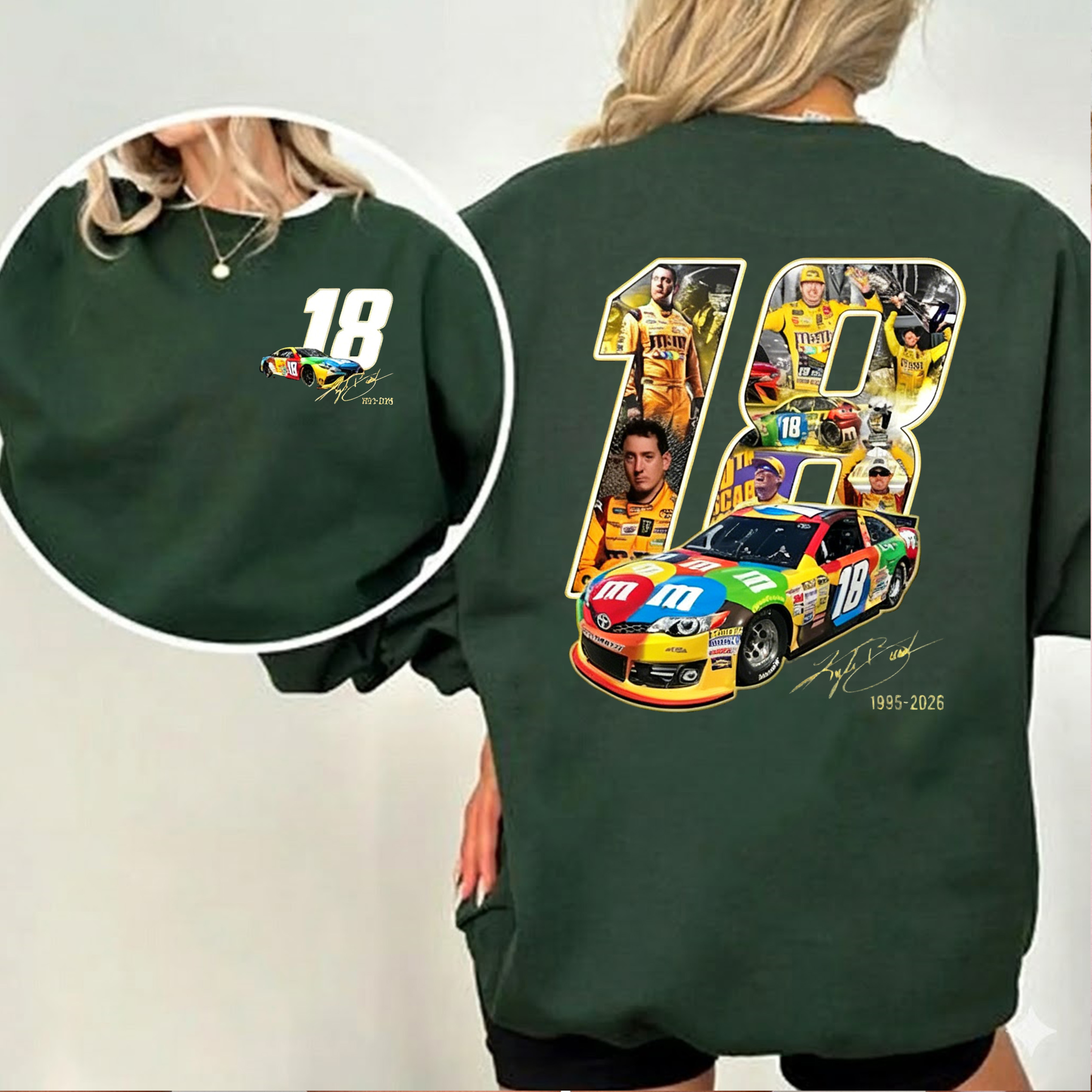 Vintage Kyle Busch 18 Tribute RIP Rowdy 1985-2026 Unisex Shirts/Crewneck/Hoodie