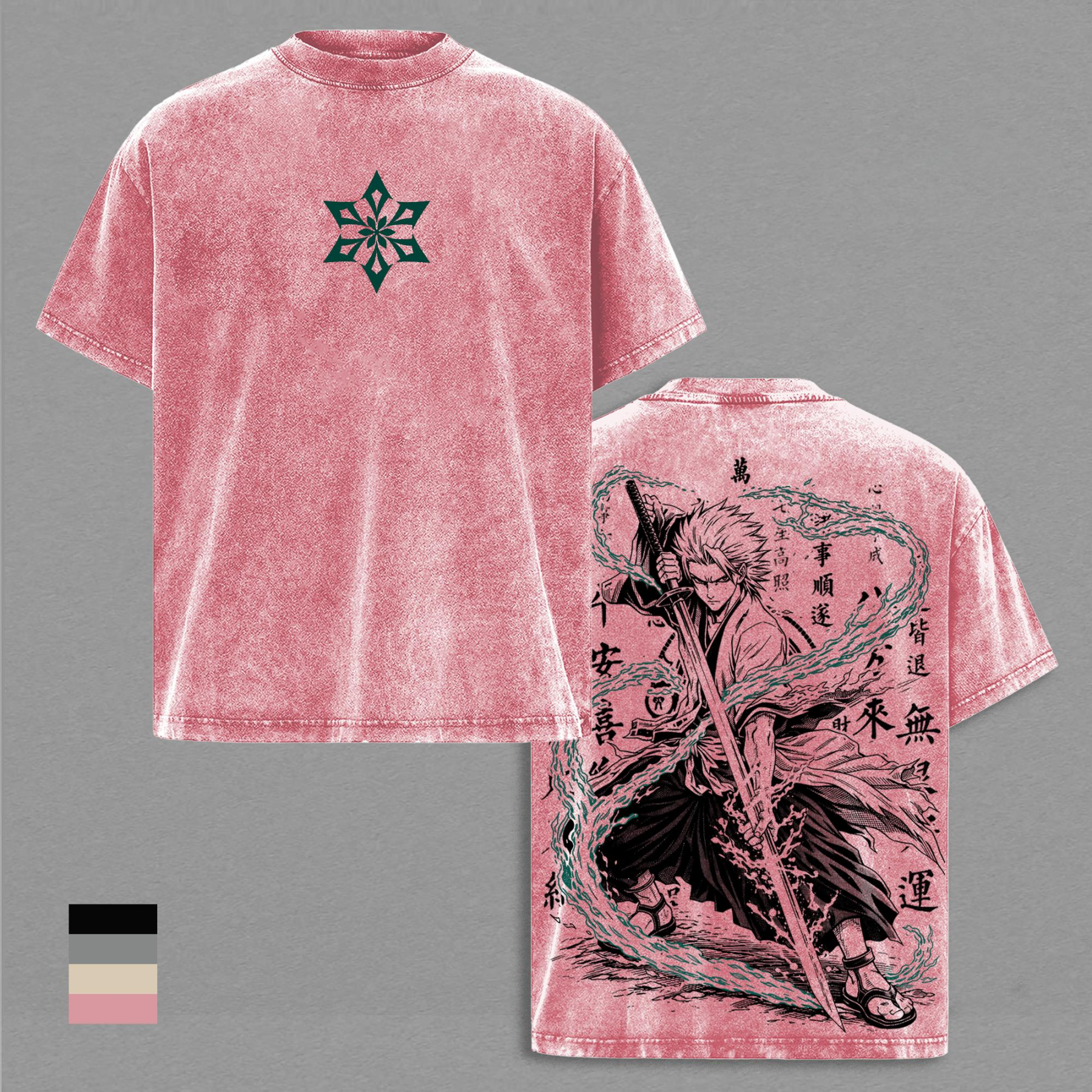 Toshiro Hitsugaya Bleach Anime Unisex Washed T-Shirt