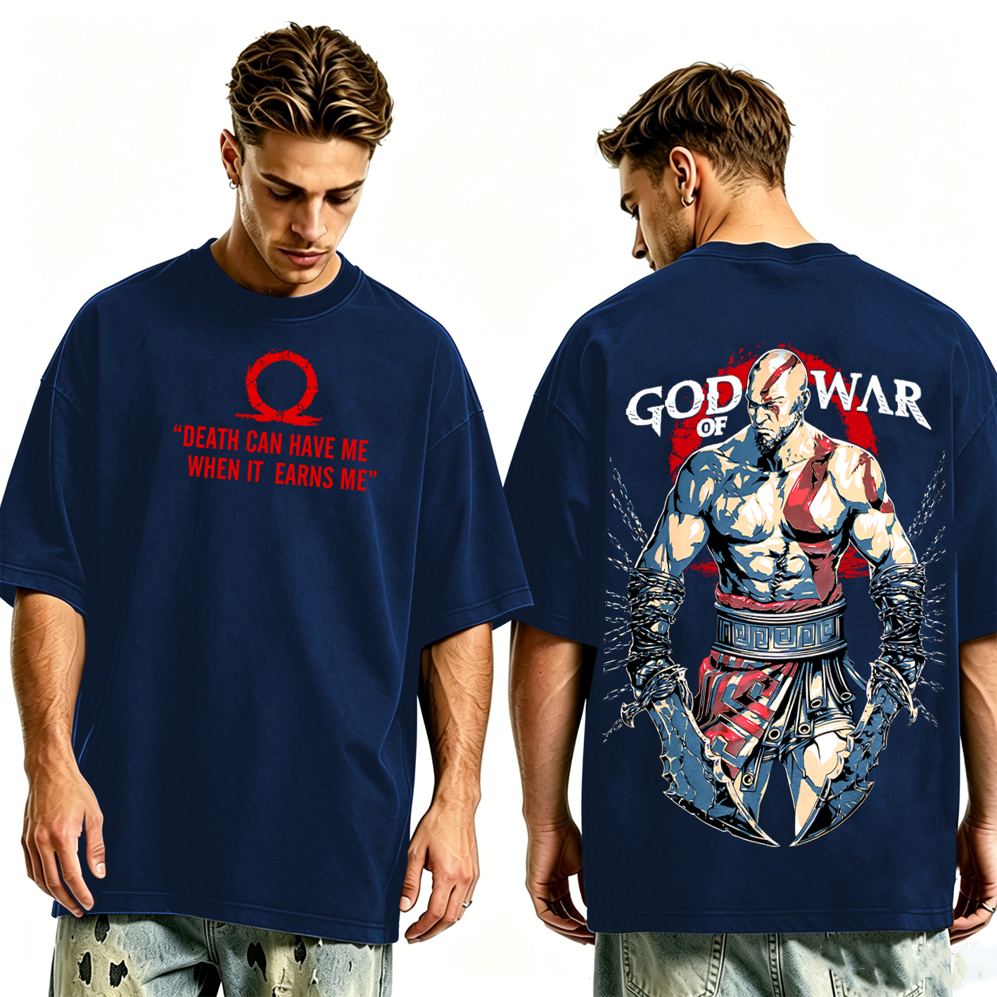 Kratos God of War Washed T-shirt/Crewneck/Hoodie