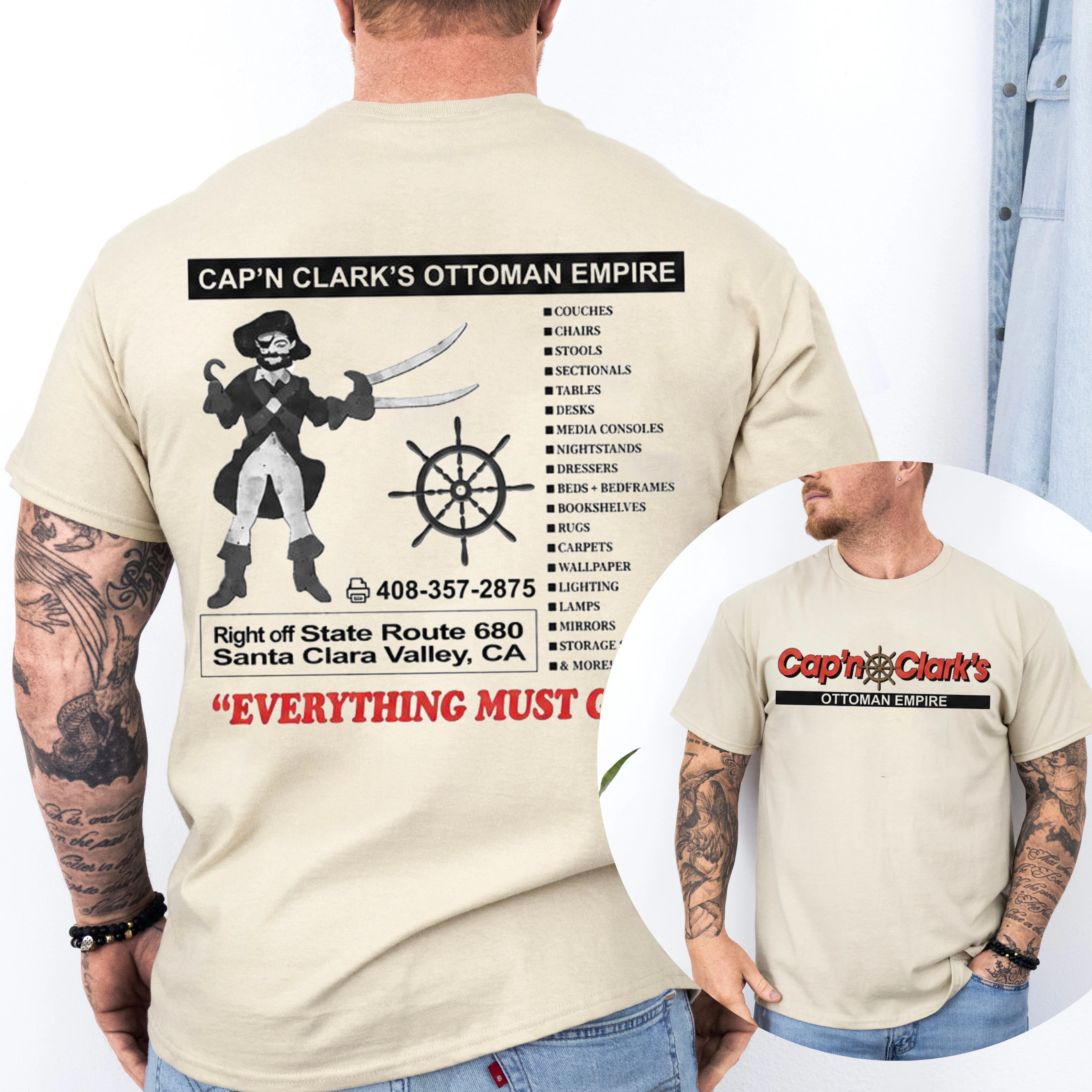 Backrooms Movie,Cap'n Clark's Ottoman Empire, Retro Horror Movie Unisex Shirts/Crewneck/Hoodie