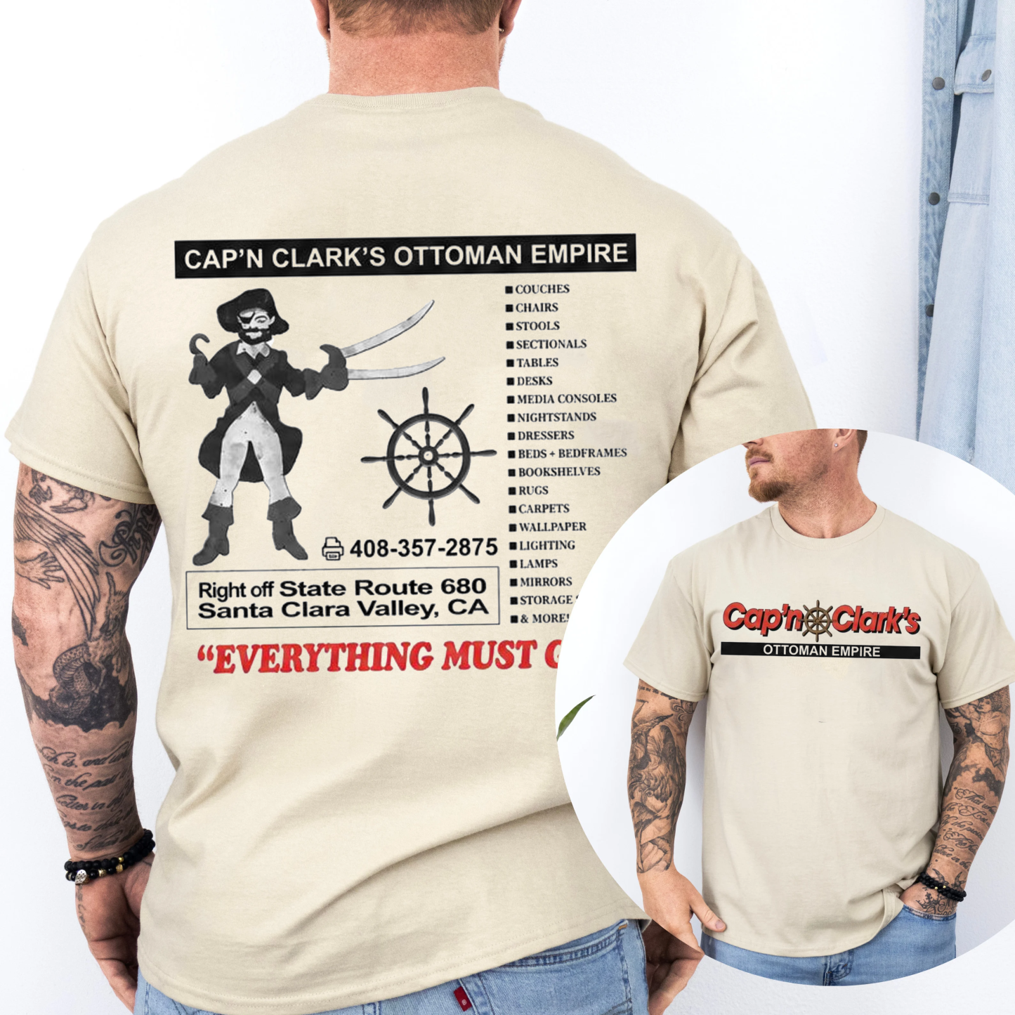 Backrooms Movie,Cap'n Clark's Ottoman Empire, Retro Horror Movie Unisex Shirts/Crewneck/Hoodie