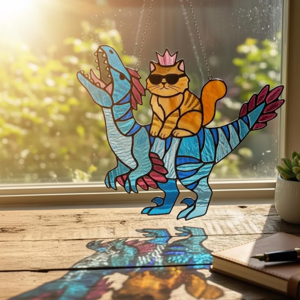 Princess Donut And Mongo Resin Suncatcher, Dun/geo/n Cra/wl/er Fantasy Window Hanging