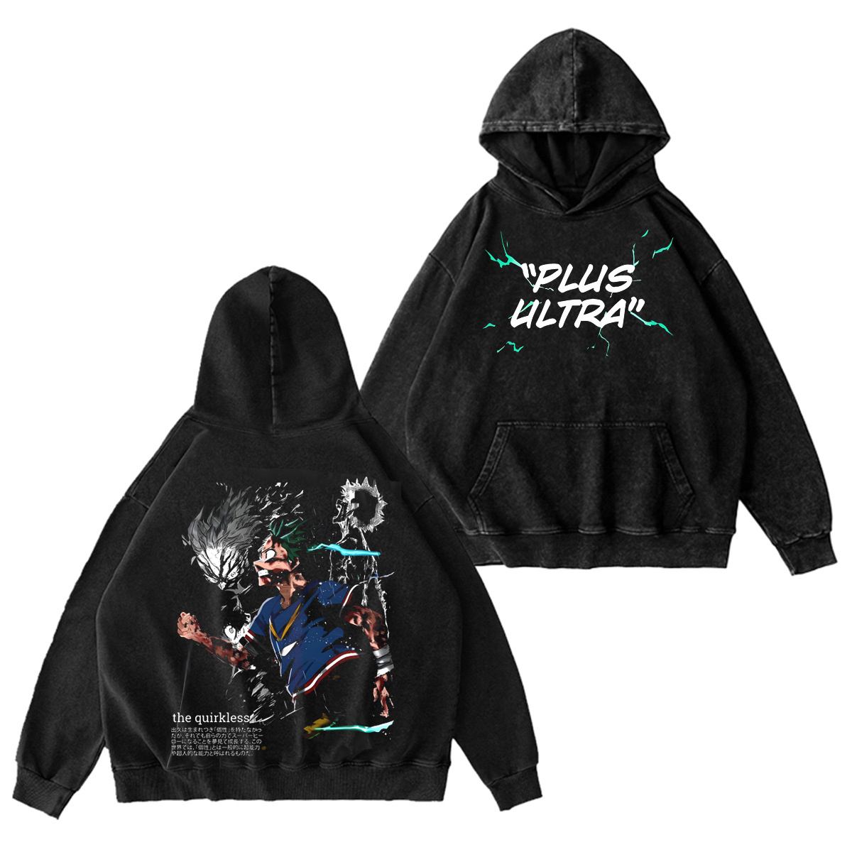 Vintage Deku Bakugo Todoroki Oversized Washed T-shirt/Crewneck/Hoodie
