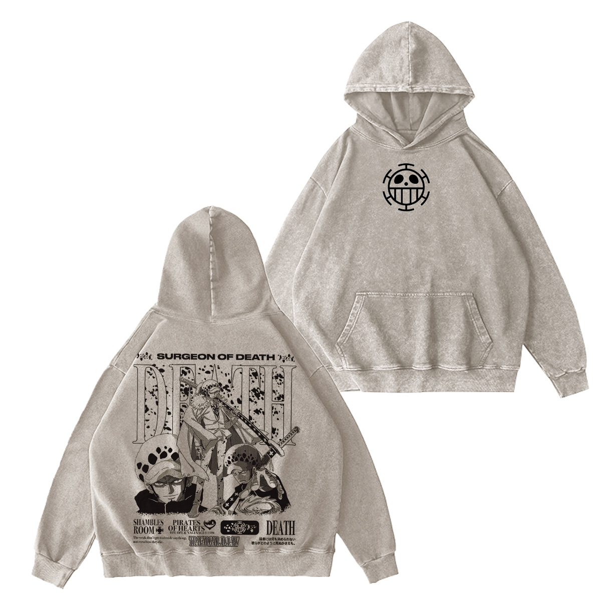 Heart Pirates One Piece Oversized T-shirt/Crewneck/Hoodie