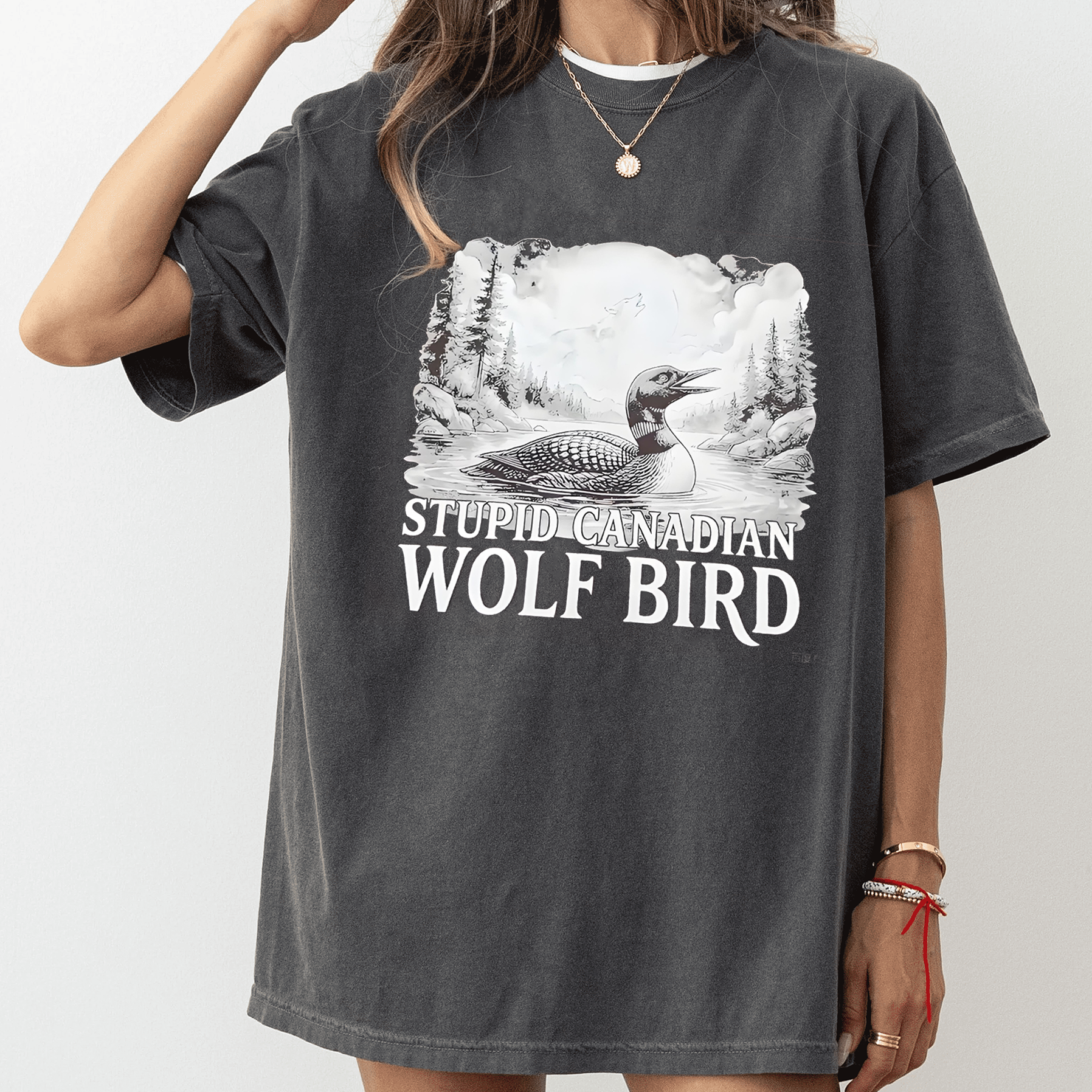 Stupid Canadian Wolf Bird Unisex T-shirt/Crewneck/Hoodie