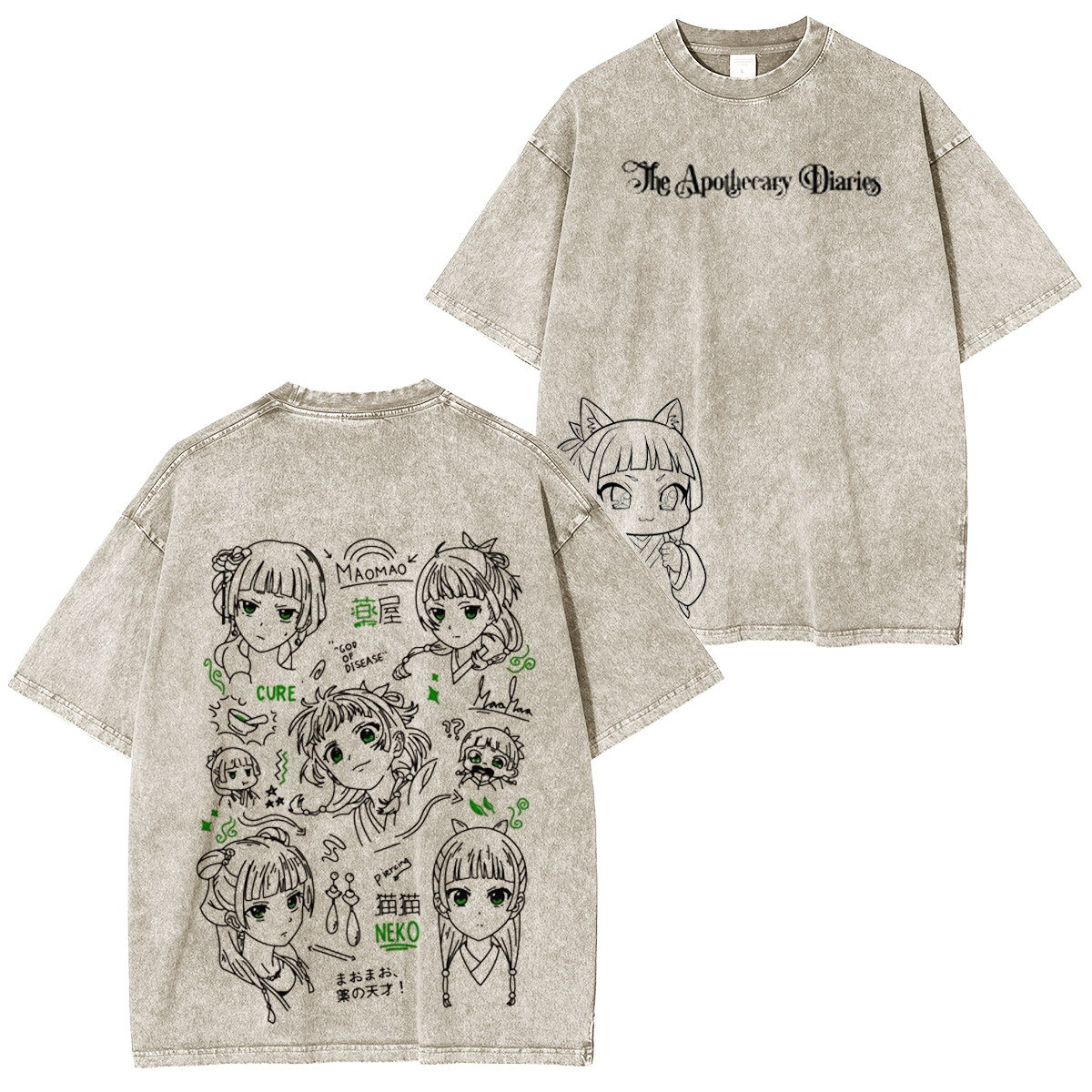 The Apothecary Diaries Washed T-shirt/Crewnec