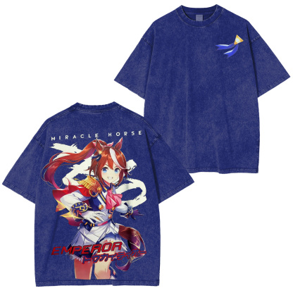 Tokai Teio Uma Musume Pretty Derby Washed T-shirt/Crewneck/Hoodie