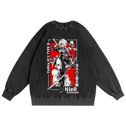 Nier Automata Washed T-shirt/Crewneck/Hoodie