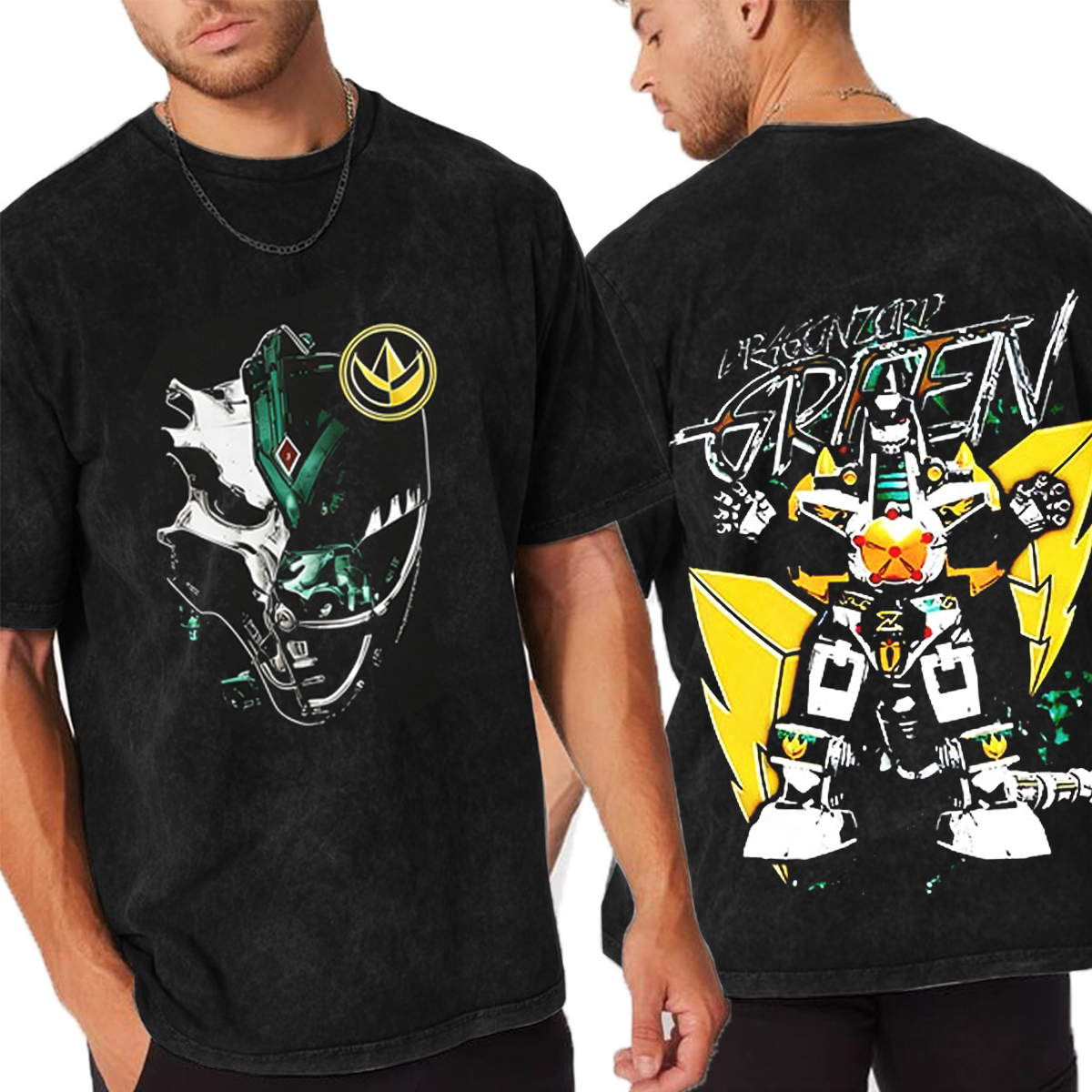 Dragonzord Green Ranger Mighty Morphin Power Rangers Vintage Washed T-shirt/Crewneck/Hoodie