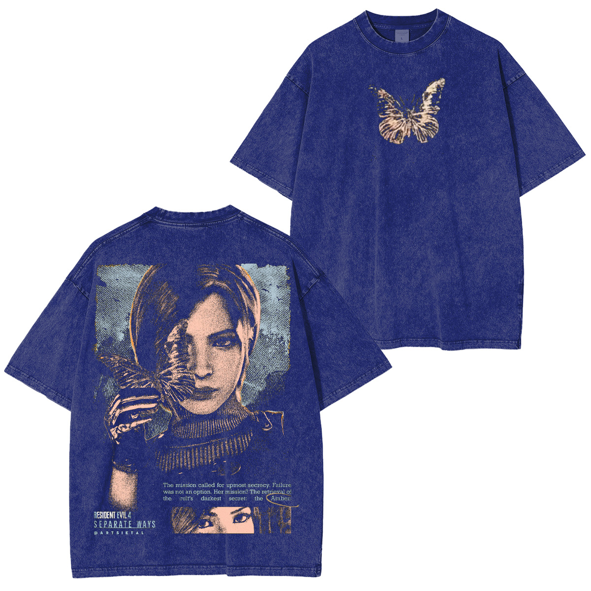 Enter the Survival Horror Resident Evil Washed T-shirt/Crewneck/Hoodie