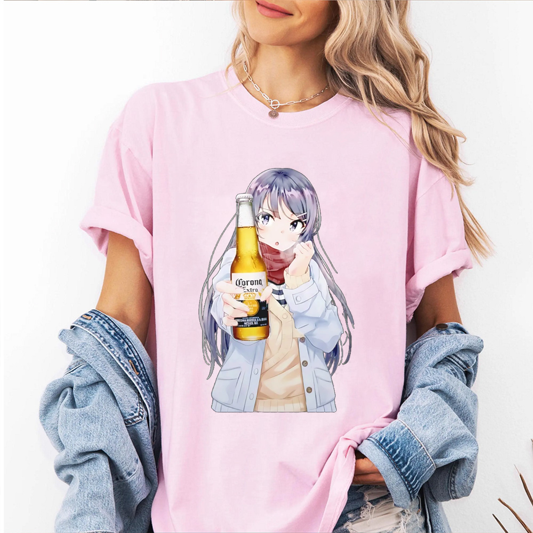 Rabbit Beer Mai Sakurajima Corona Extra Oversized T-shirt/Crewneck/Hoodie
