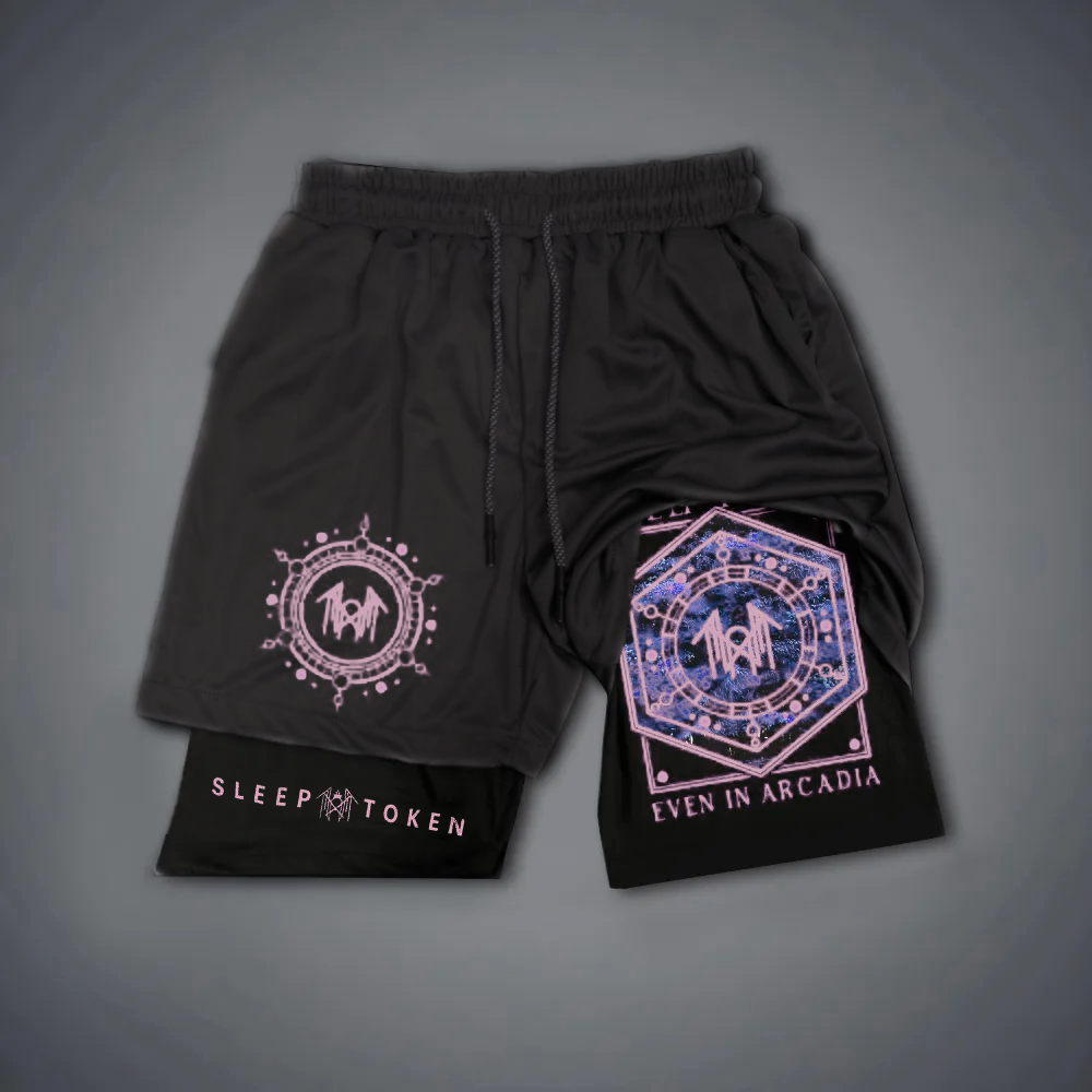 Unisex Band Printed Sports Gym Shorts