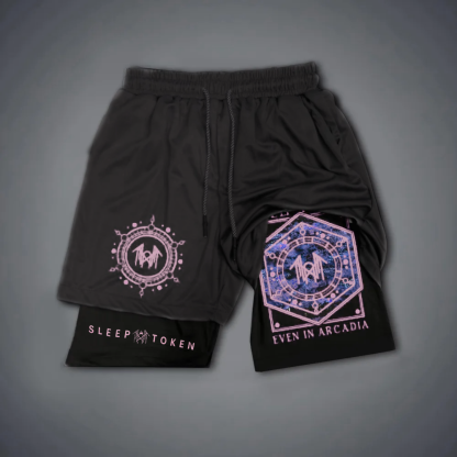 Unisex Band Printed Sports Gym Shorts