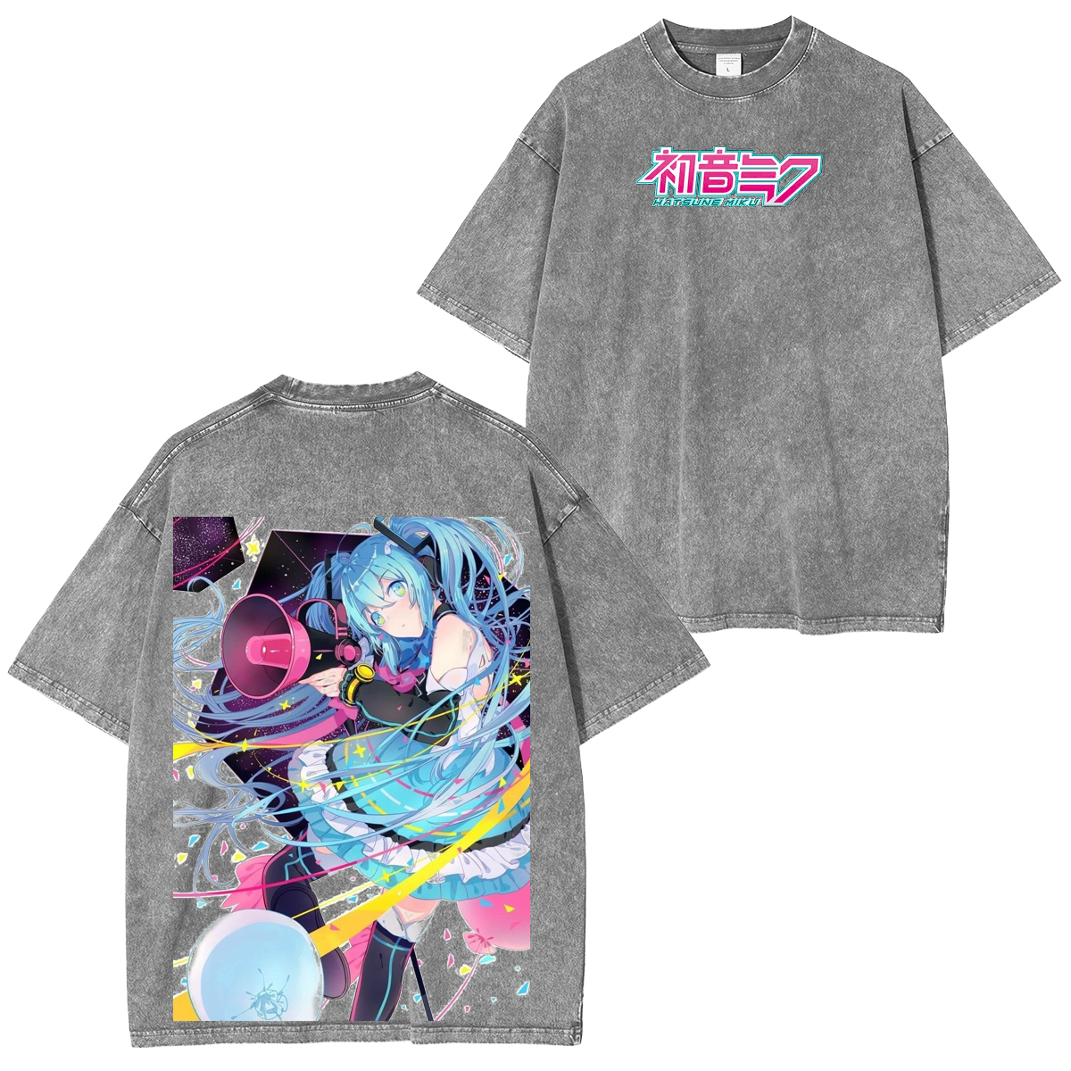 Hatsune Miku Vintage Unisex  Washed T-Shirt