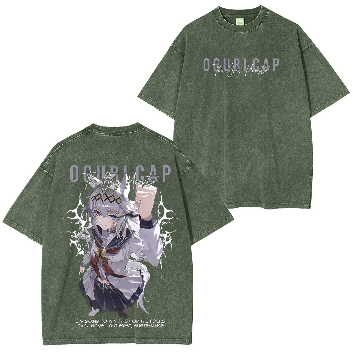 Umamusume: Pretty Derby Series Oversized Unisex Washed T-Shirt