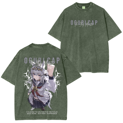 Umamusume: Pretty Derby Series Oversized Unisex Washed T-Shirt