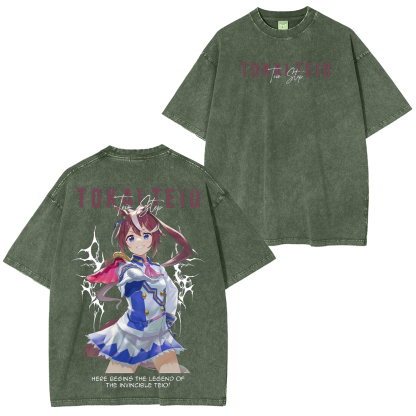Umamusume: Pretty Derby Series Oversized Unisex Washed T-Shirt
