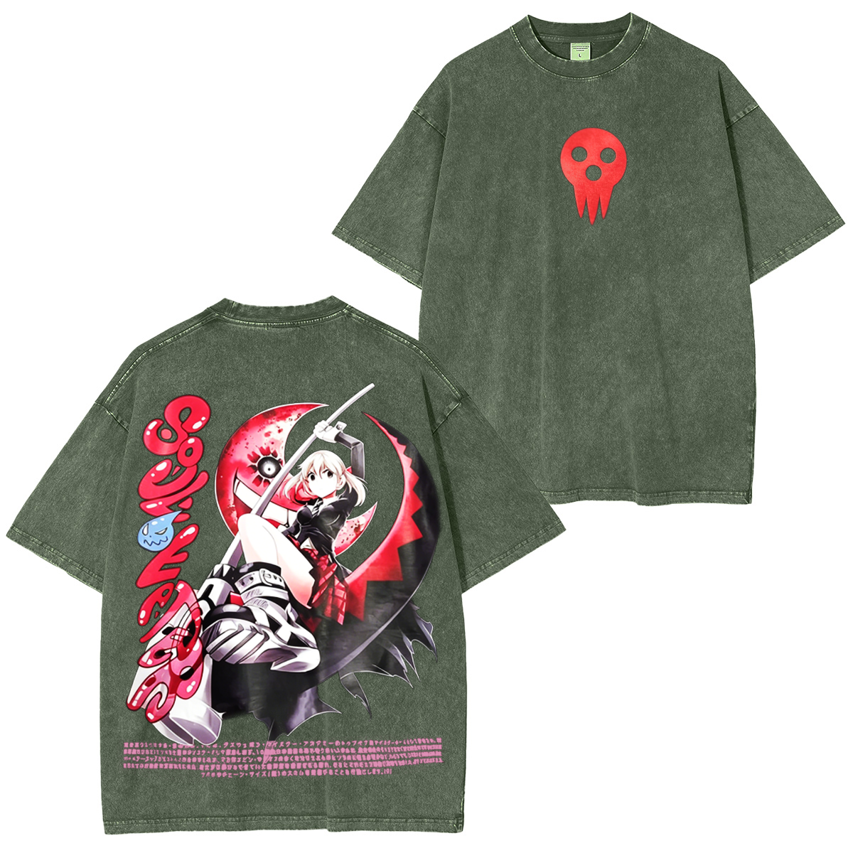 Maka Albarn x Soul Eater Anime Oversized Unisex Washed T-Shirt