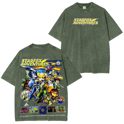 Star Fox Oversized Unisex Washed T-Shirt