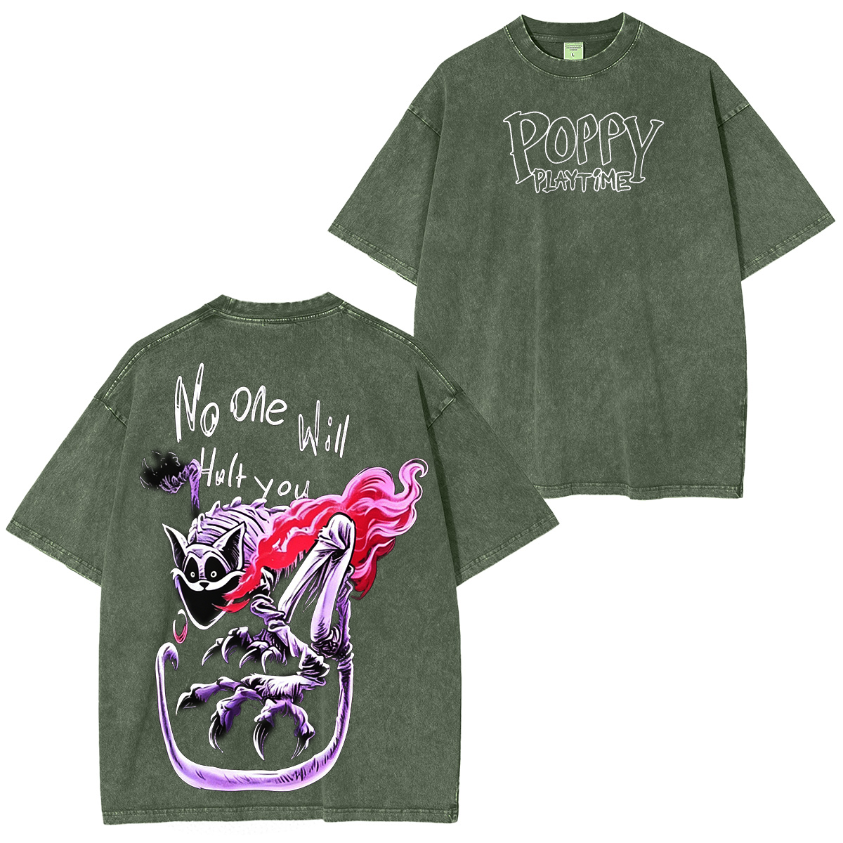 Poppy Playtime Oversized Unisex Washed T-Shirt