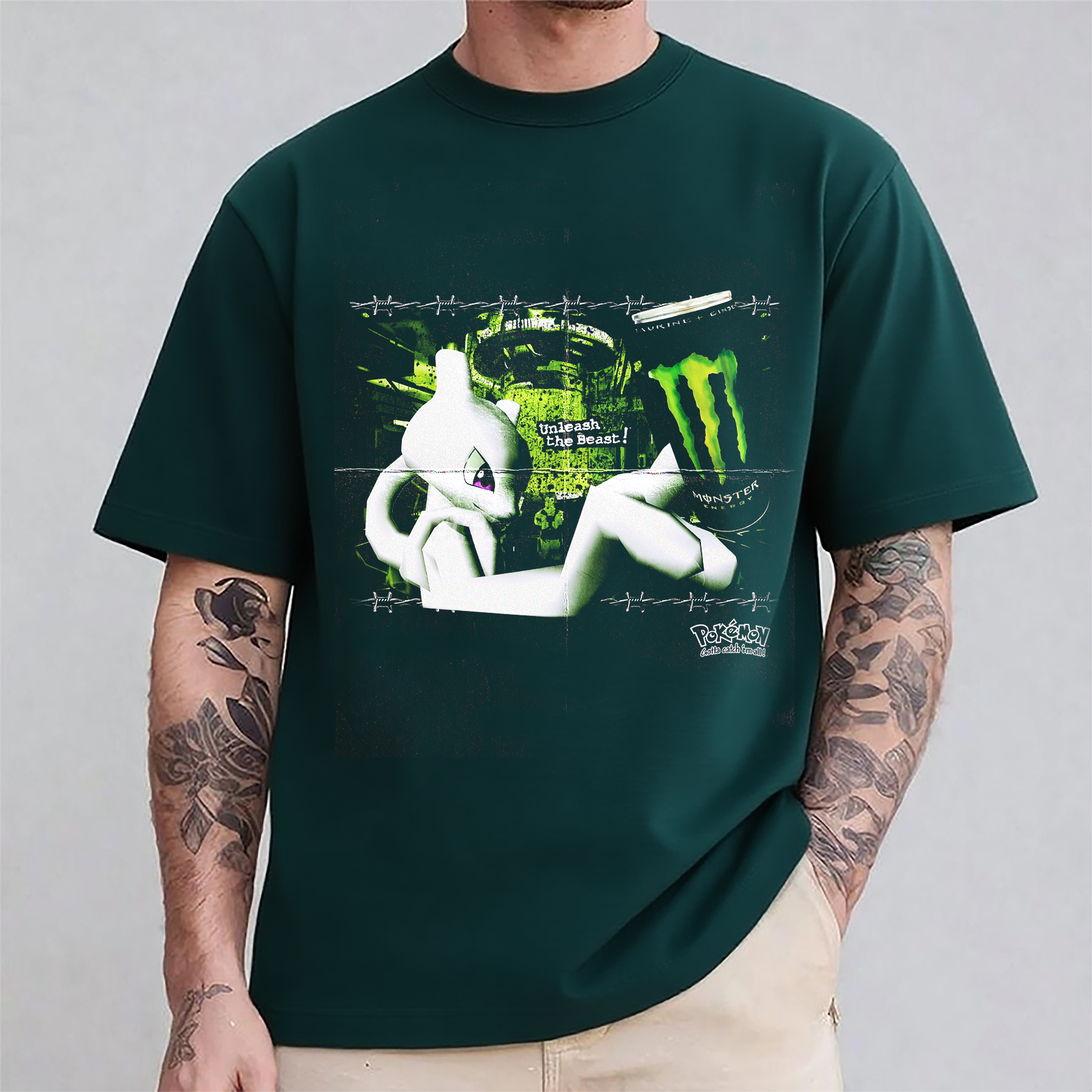 Mewtwo sipped on Monster Oversized T-shirt/Crewneck/Hoodie