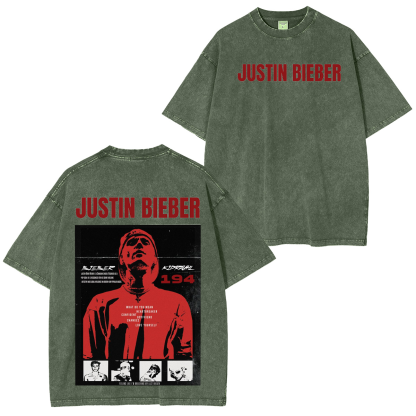 Justin Bieber Oversized Unisex Washed T-Shirt