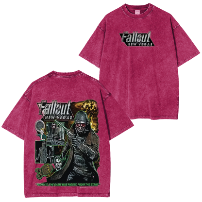 Fallout: New Vegas Printed Oversized Unisex Washed T-Shirt