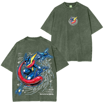 Greninja Oversized Unisex Washed T-Shirt