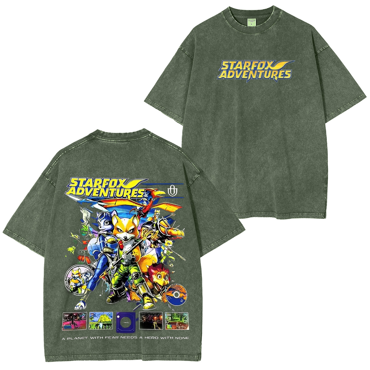 Star Fox Adventures Printed Unisex Washed T-Shirt