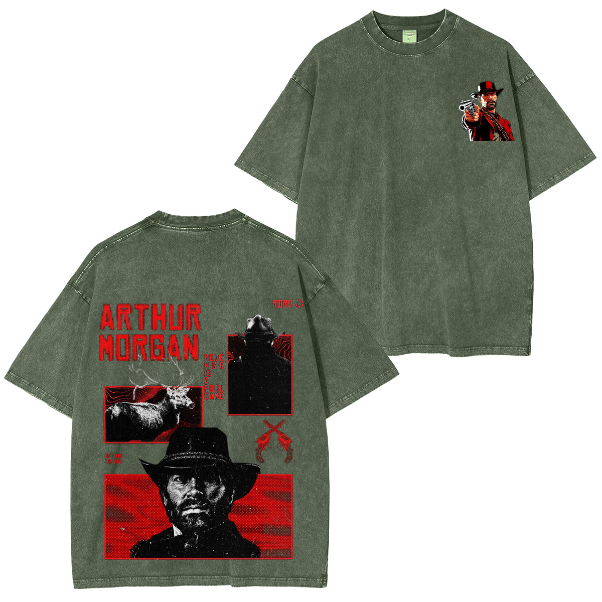 Red Dead Redemption 2  Unisex Washed T-Shirt