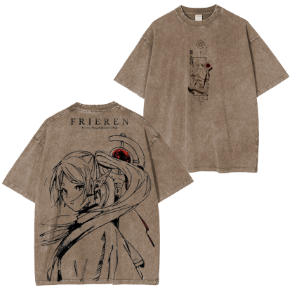 Frieren Beyond Journey's End Vintage Washed T-shirt/Crewneck/Hoodie