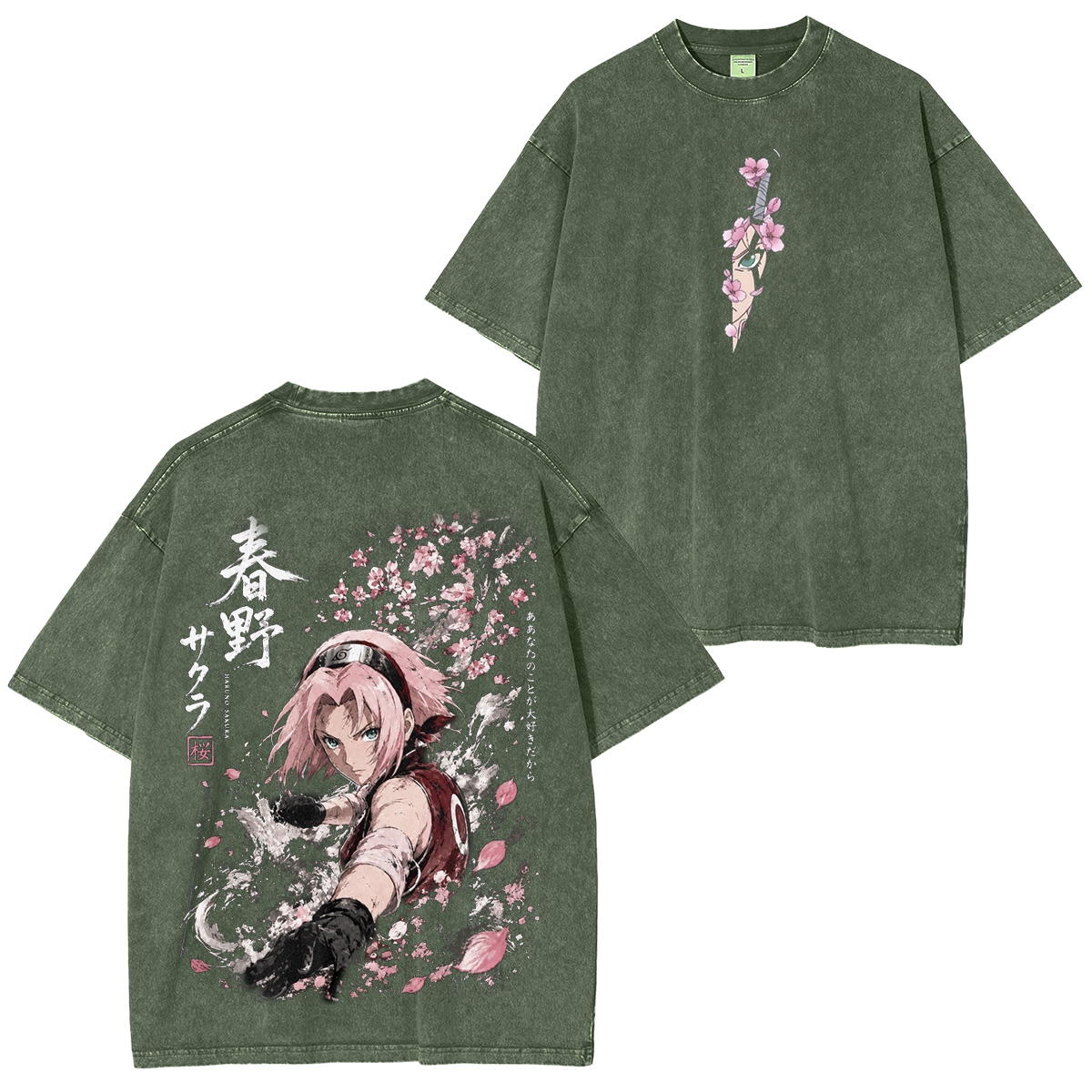 Naruto Sakura Unisex Washed T-Shirt