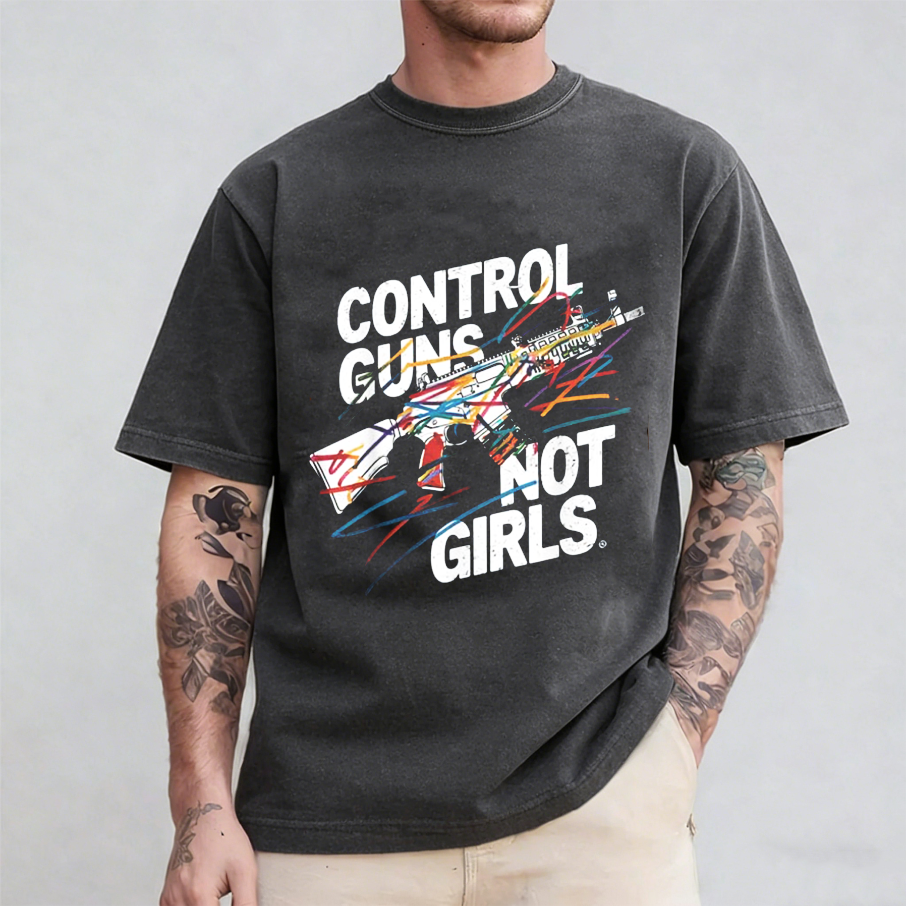 Control Guns Not Girls Oversized T-shirt/Crewneck/Hoodie