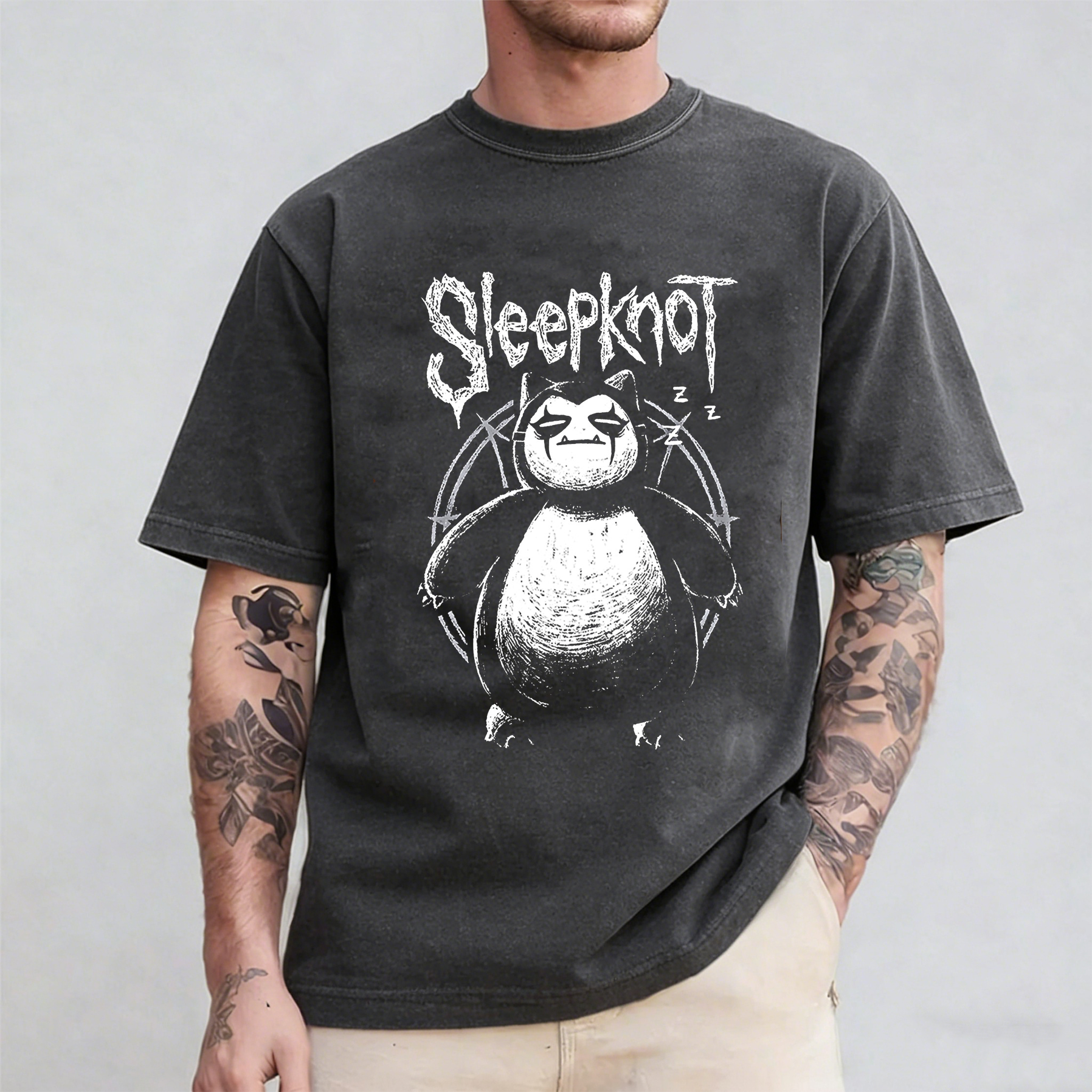 Monsters Anime Snorlax Sleepknot Graphic Tea Oversized T-shirt/Crewneck/Hoodie