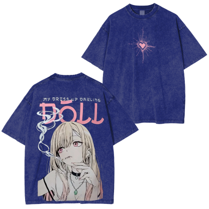 Marin Kitagawa My Dress-Up Darling Oversized  Anime Unisex Washed T-Shirt