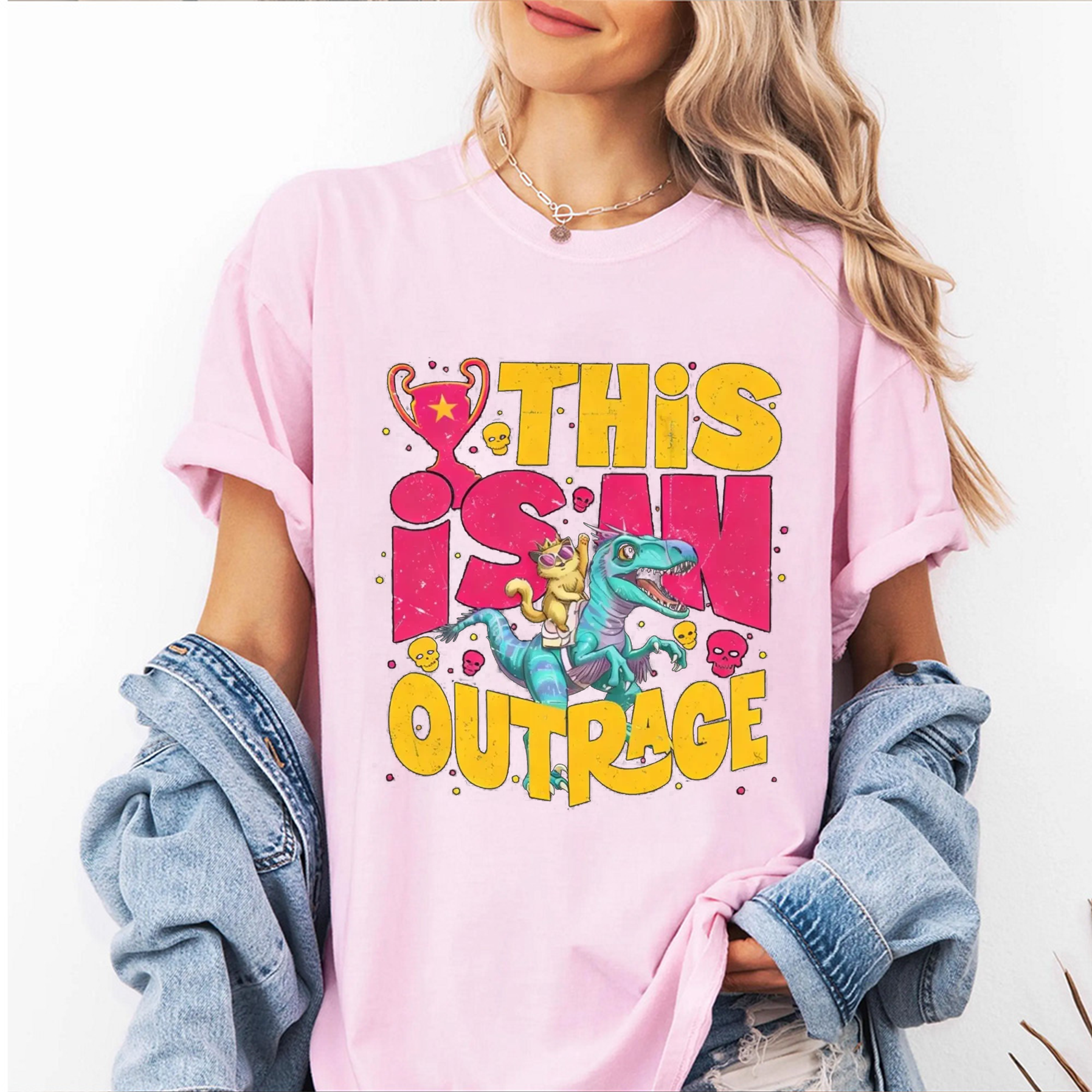 Princess Donut graphic tees This is an OUTRAGE Oversized T-shirt/Crewneck/Hoodie