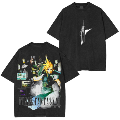 Final Fantasy VII Remake series Unisex Washed T-Shirt