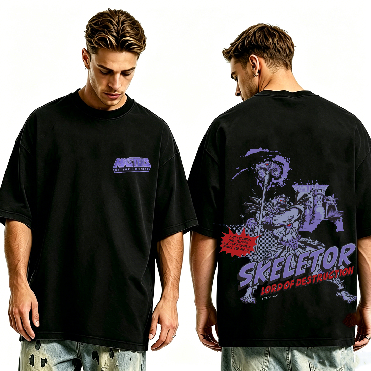 Skeletto, the King of Destruction Master of the Universe Unisex Washed T-Shirt