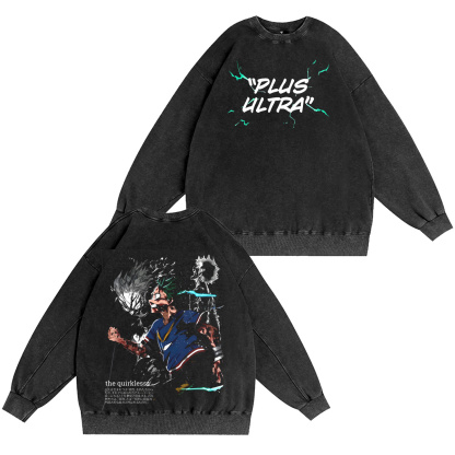 Vintage Deku Bakugo Todoroki Oversized Washed T-shirt/Crewneck/Hoodie