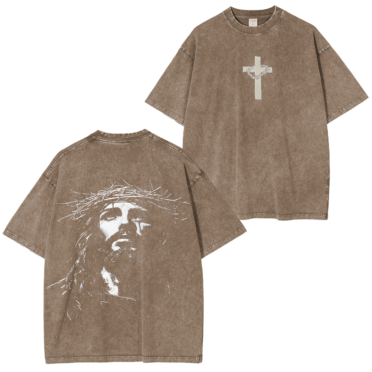 Vintage Washed Jesus Unisex Washed T-Shirt