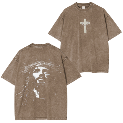 Vintage Washed Jesus Unisex Washed T-Shirt