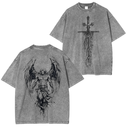Archangel Michael: Transform Your Style with Power Unisex Washed T-Shirt