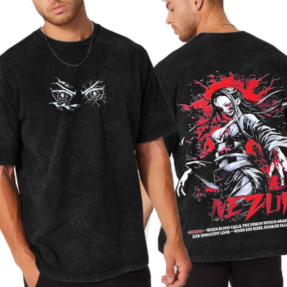 Nezuko Kamado Vintage Unisex Washed T-Shirt